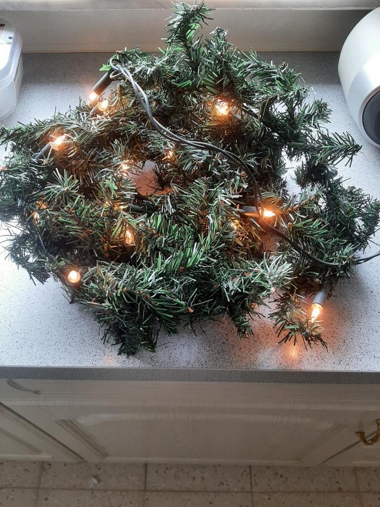 Guirlande de Noël avec lumières — 20 lumières, fonctionne pa, Enlèvement ou Envoi, Comme neuf