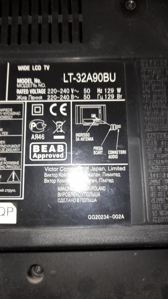TV JVC LT-32A90 zwart, Gebruikt, 80 tot 100 cm, Ophalen, Overige merken