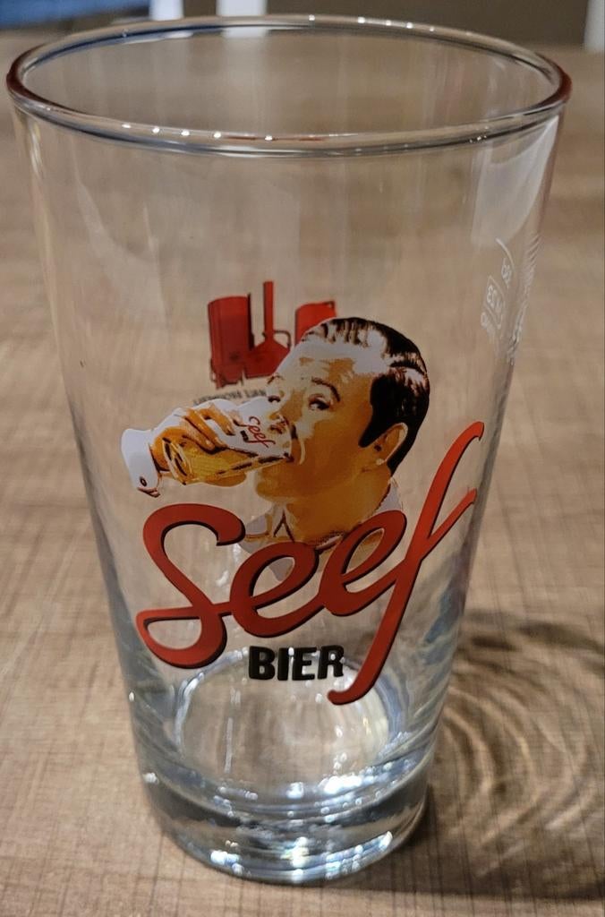 Seef Bier: bierglas 33 cl - Antwerpen, Verzamelen, Ophalen of Verzenden, Zo goed als nieuw, Glas of Glazen, Overige merken