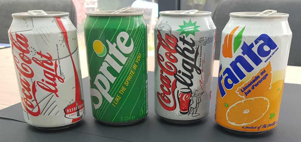 coca-cola - sprite - fanta blikjes, Collections, Marques & Objets publicitaires, Enlèvement ou Envoi, Utilisé, Autres types