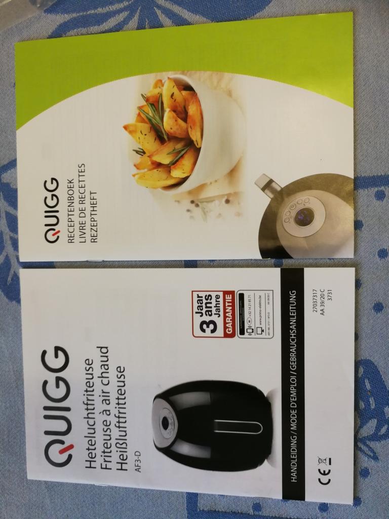 Friture à air chaud 1500.w QUIGG, Electroménager, Enlèvement, Comme neuf