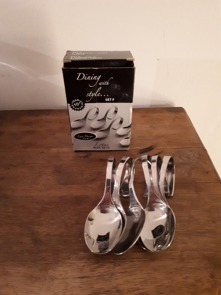 Boîte de 6 cuillères à amuse en inox 18/10, Enlèvement ou Envoi, Neuf, Inox ou Chrome, Résiste au lave-vaisselle