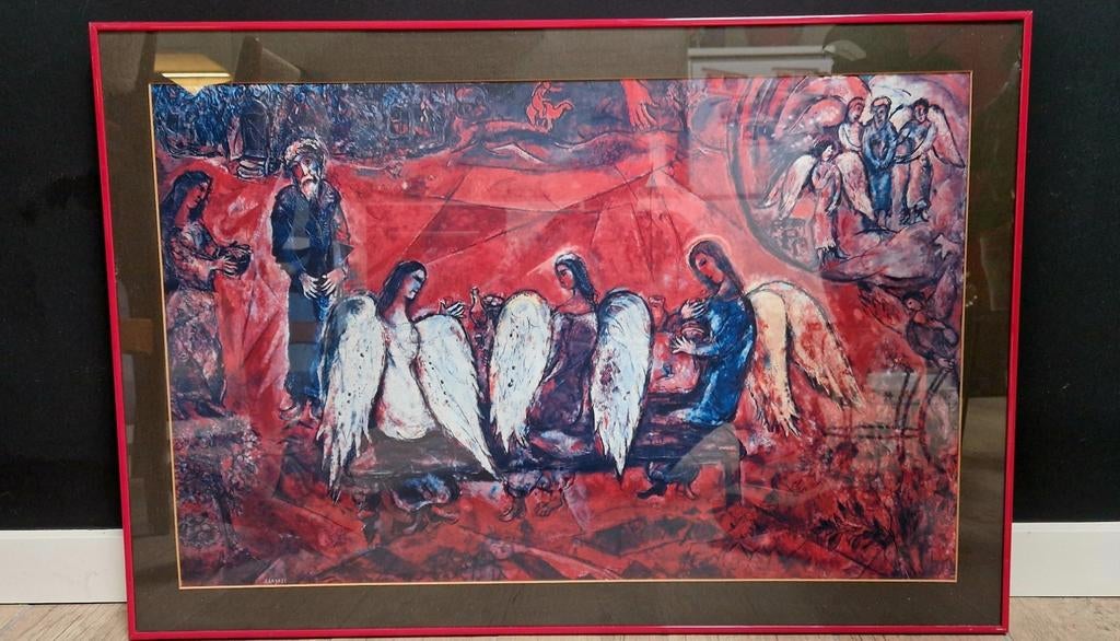 Chagall - Abraham en de 3 engelen, Antiek en Kunst, Ophalen