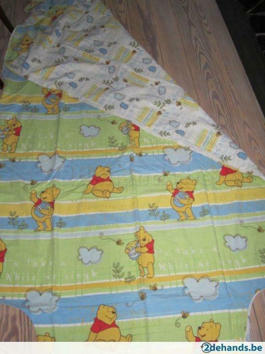 Dekbedovertrek Winnie The Pooh streepjes, Ophalen of Verzenden, Gebruikt