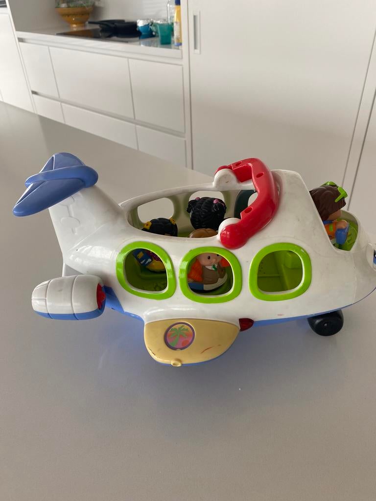 Vliegtuig Fischer Price - Little People, Kinderen en Baby's, Ophalen, Zo goed als nieuw, Speelset, Met geluid