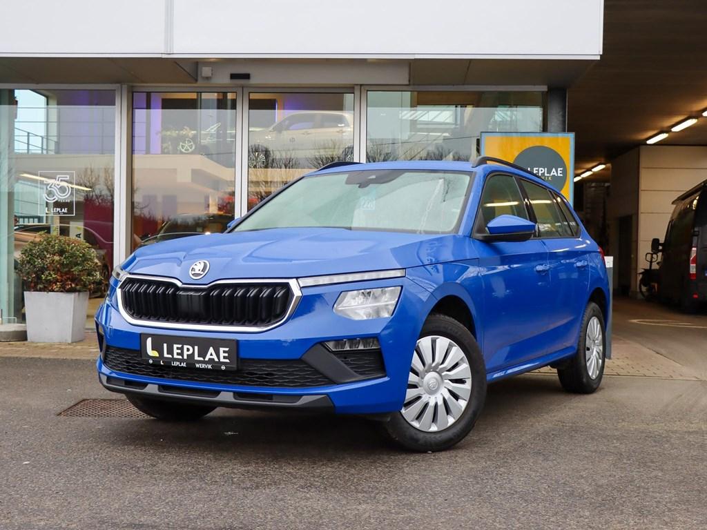 Skoda Kamiq Essence 1.0TSI MT5 95 PK |ORIG. TREKHAAK|AIRCO|, 95 pk, Blauw, 5 deurs, Parkeersensor