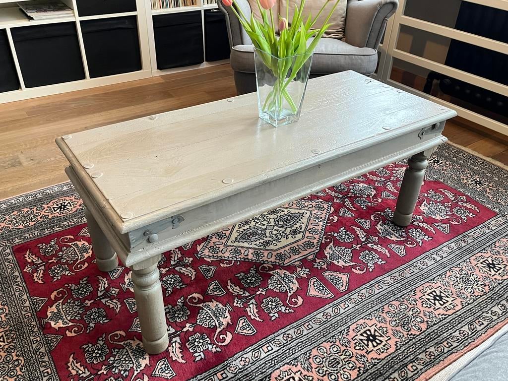 Massief houten salontafel, Huis en Inrichting, Tafels | Salontafels, Ophalen, Gebruikt
