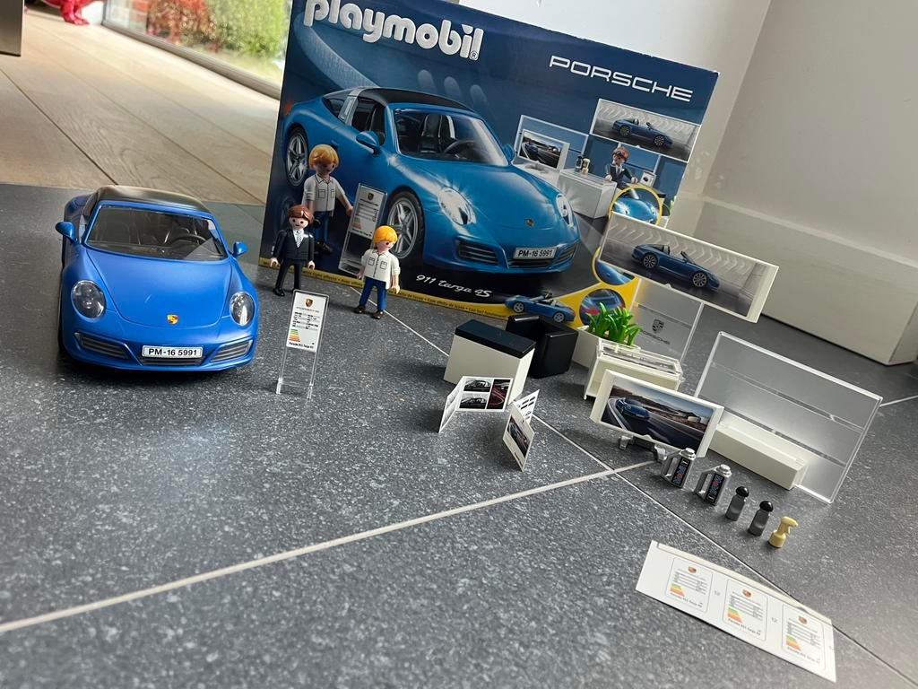 Playmobil 5991 Porsche 911 Targa 4S met showroom, Ophalen of Verzenden, Zo goed als nieuw