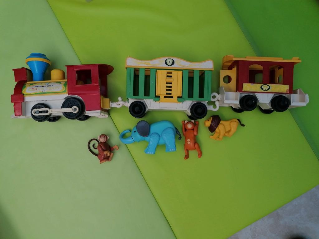 Fisher Price Circus-trein VINTAGE, Kinderen en Baby's, Speelgoed | Fisher-Price, Ophalen of Verzenden, Gebruikt, Duw- of Trekspeelgoed