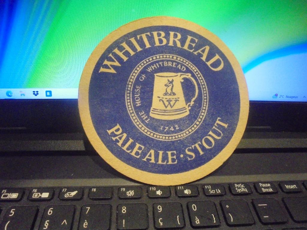 whitbread - pale Ale - stout, Enlèvement ou Envoi, Comme neuf, Sous-bock