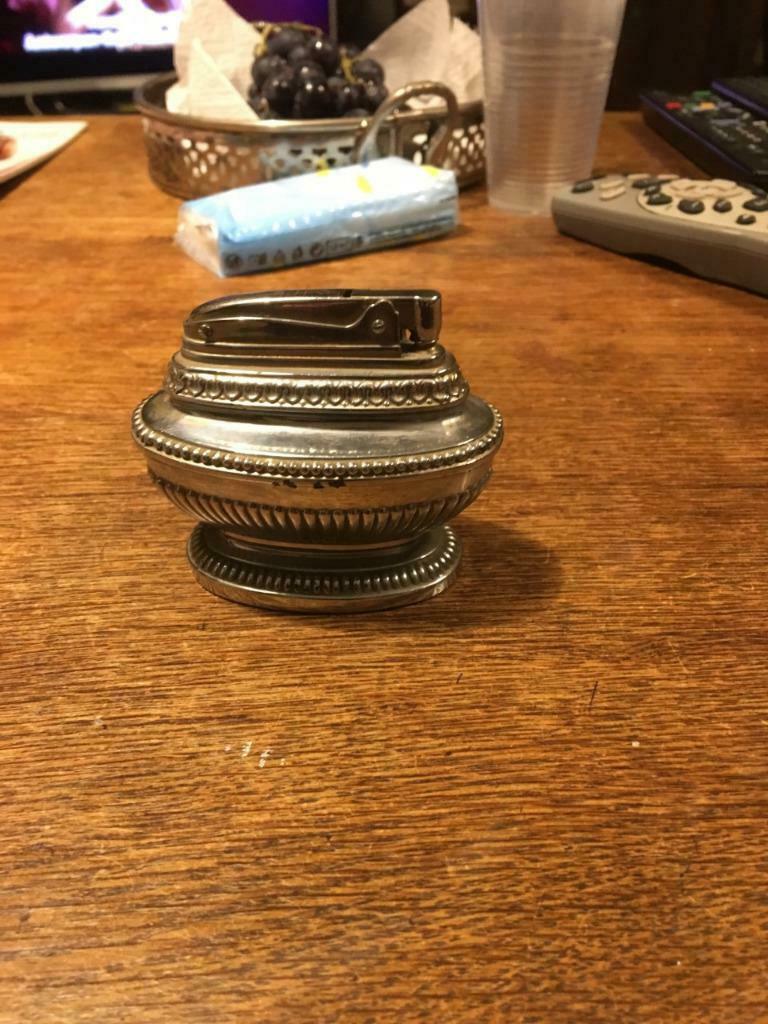Verzilverde tafelbriquet Ronson - Bieden, Enlèvement, Utilisé, Briquet