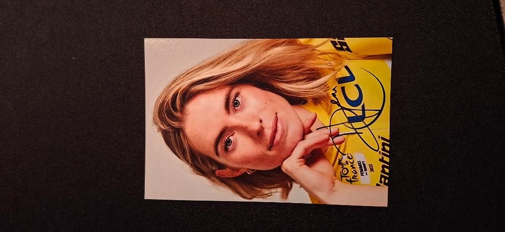 Foto Demi Vollering met handtekening (print) #2 Tour France, Verzenden, Nieuw, Overige typen