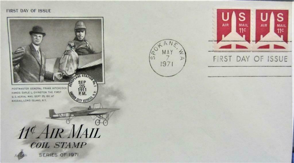 FDC - U.S.A.-FIRST AERIAL MAIL 1911 AT LONG ISLAND, NEW YORK, Ophalen of Verzenden, Gestempeld, Vliegtuigen