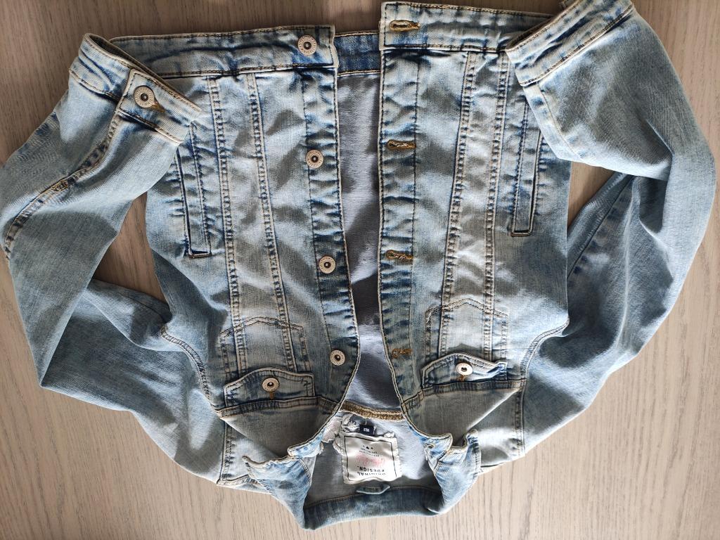 Jeans jasje maat 152, Kinderen en Baby's, Ophalen, C&A, Meisje, Zo goed als nieuw