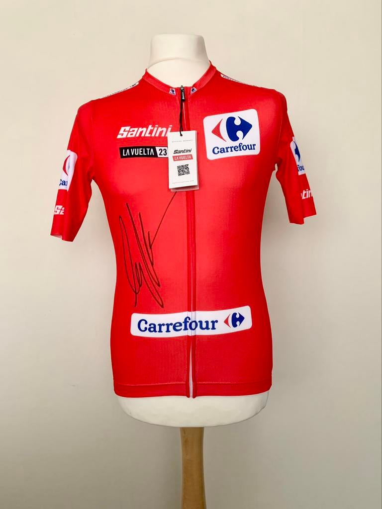 La Vuelta 2023 Red Leader Jersey signed by Sepp Kuss Visma, Sports & Fitness, Cyclisme, Neuf, Vêtements, Enlèvement ou Envoi