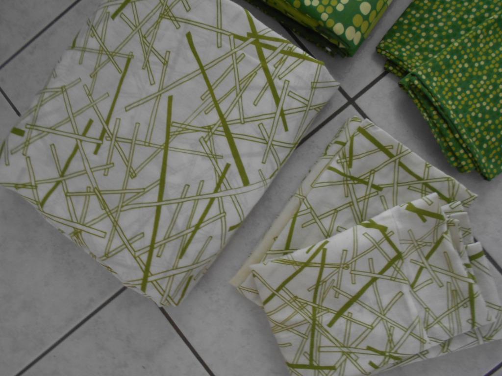 IKEA ....reste 1 garniture de lit  2 pers ....10e, Housse de couette, Utilisé, Deux personnes, Vert