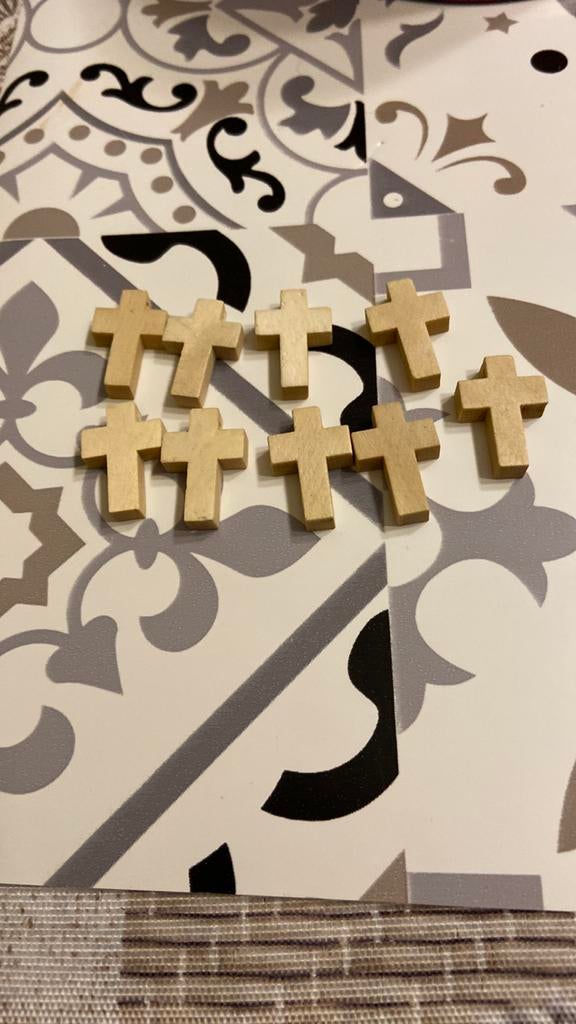 Houten kruis parels, Hobby en Vrije tijd, Ophalen of Verzenden, Nieuw