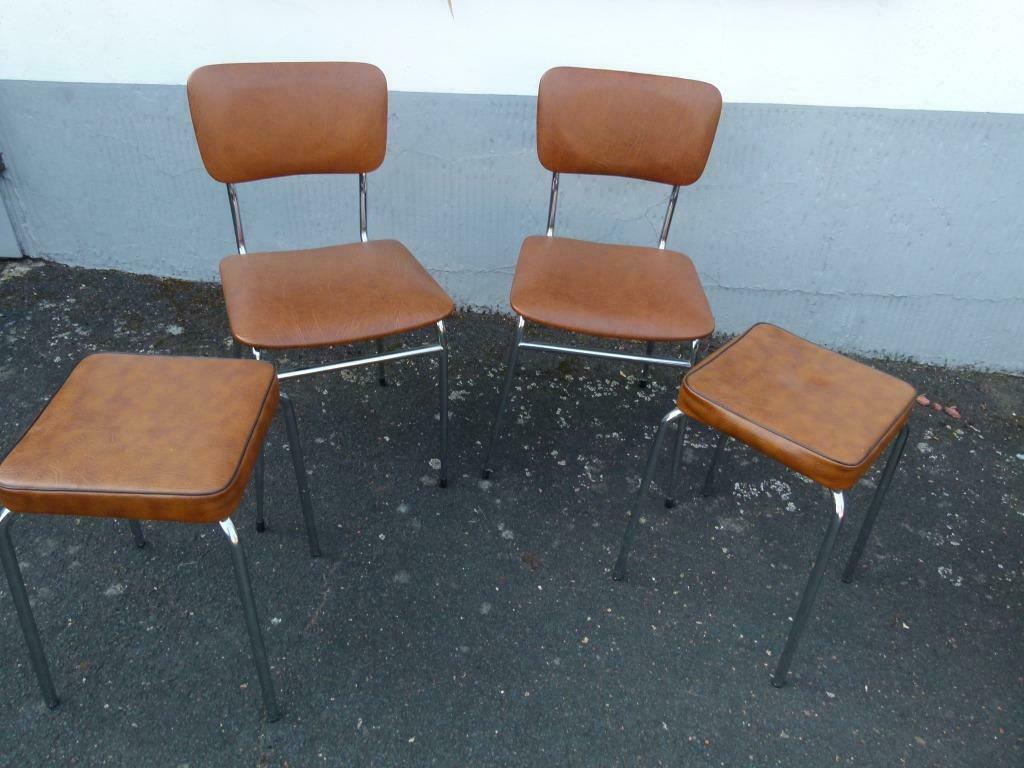 vintage keukenstoelen + krukjes, Ophalen of Verzenden, Huis en Inrichting