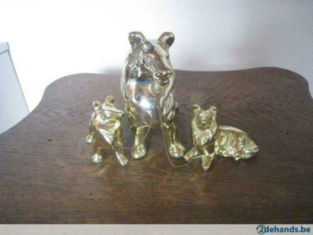 Statuettes de 3 chiens, Antiquités & Art, Enlèvement ou Envoi