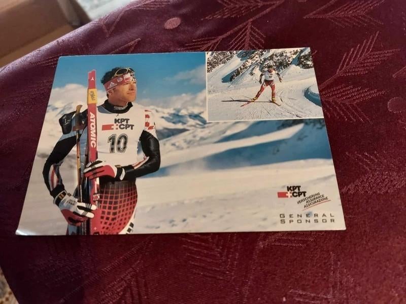 Fotokaart : Patrick Rölli / Langlauff / Wintersport, Envoi, Utilisé, Affiche, Image ou Autocollant