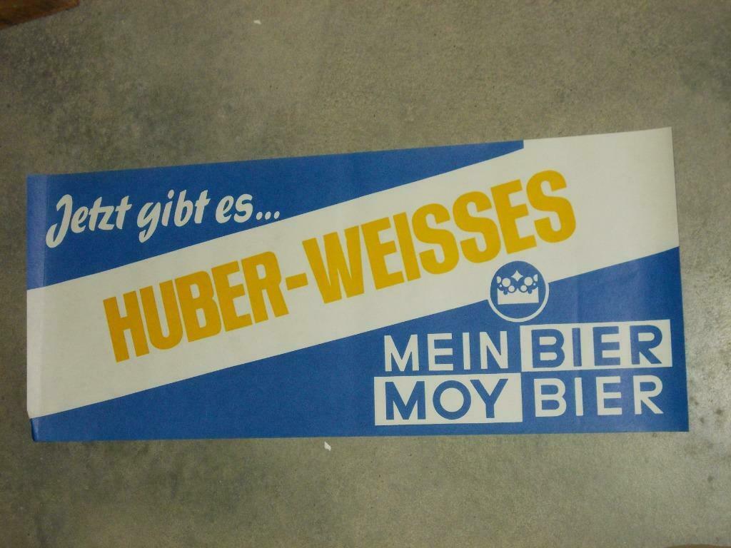 Beersign.Reclame.Huber - Weisses, Ophalen of Verzenden, Gebruikt, Reclamebord