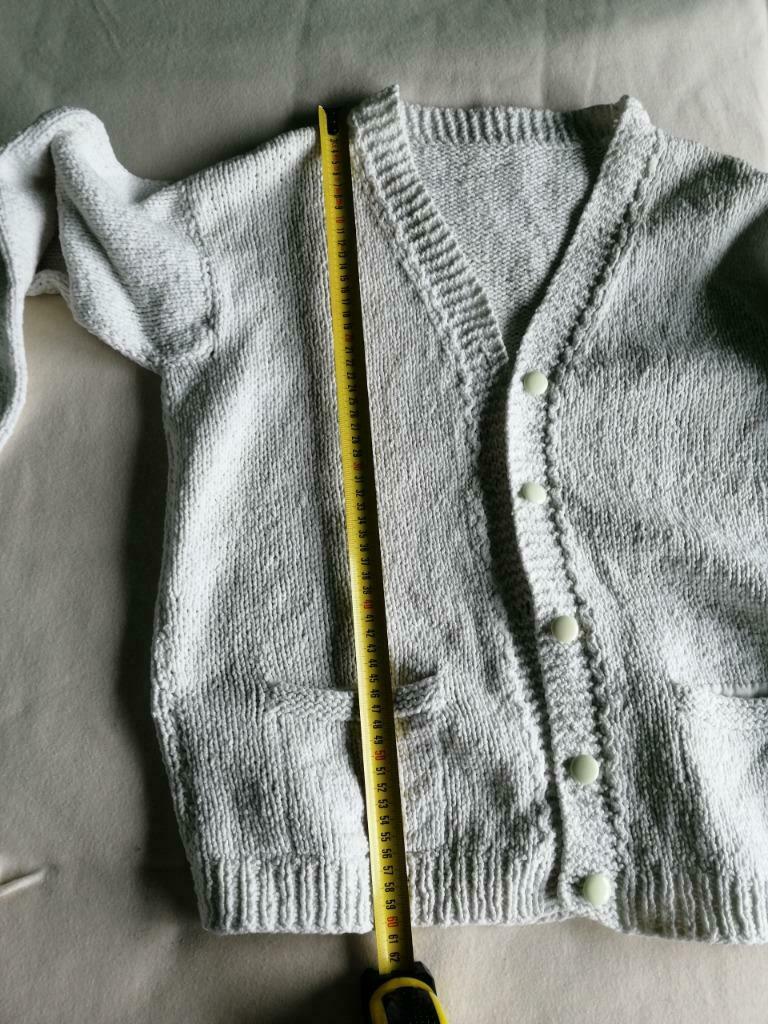 cardigan vest gilet handgebreid  wit  medium, Enlèvement ou Envoi, Porté, Taille 38/40 (M), Blanc