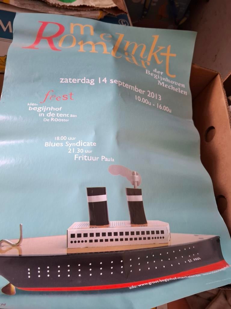 Poster rommelmarkt begijnhof Mechelen 2013, Verzamelen, Ophalen