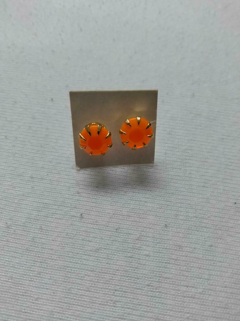 Ronde oorbellen nieuw, Bijoux, Sacs & Beauté, Boucles d'oreilles, Enlèvement ou Envoi, Autres matériaux, Orange, Neuf