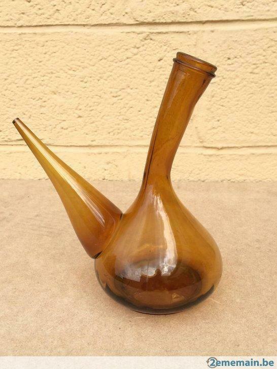 Ancien décanteur verre , carafe année 70 ,fait main Espagne, Enlèvement ou Envoi, Utilisé, Espagne