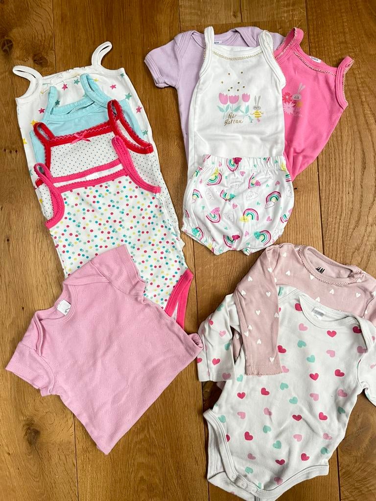 Pakket body’s meisje maat 62, 68 en 74, Kinderen en Baby's, Babykleding | Maat 62, Zo goed als nieuw, Meisje, Nacht- of Onderkleding