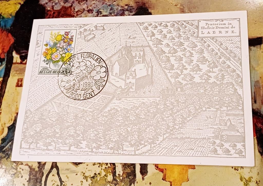 Postkaart laarne, Gentse Floralien 1980, Postzegels en Munten, Ophalen of Verzenden