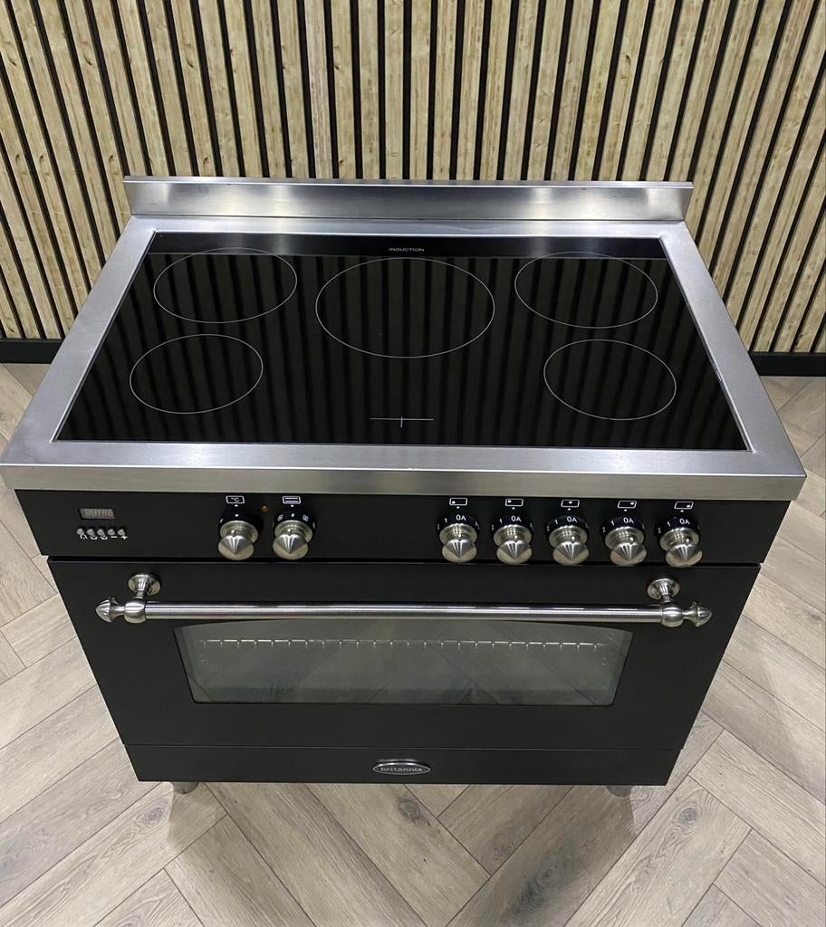 Belle cuisinière à induction Britannia, Classe énergétique A ou plus économe, Comme neuf, 90 à 95 cm, Induction