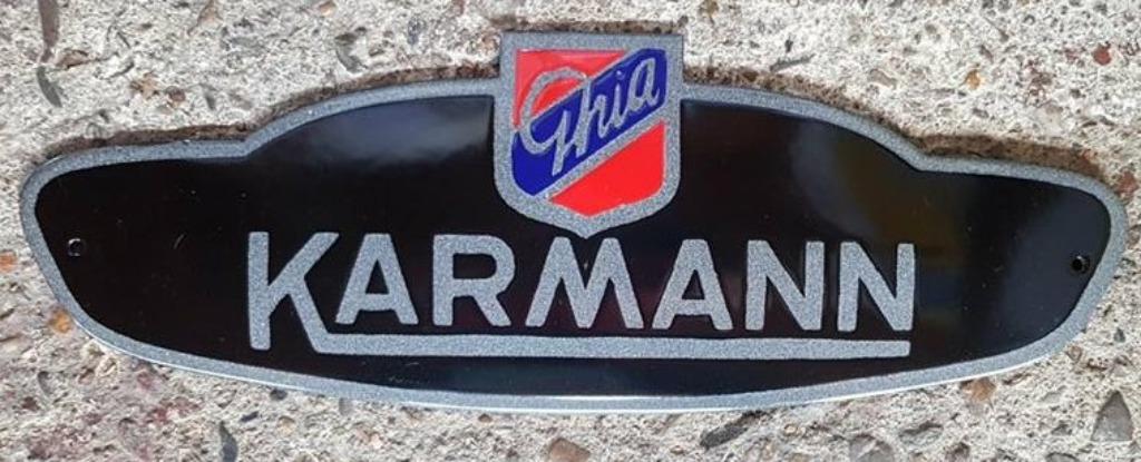 Karmann ghia emaillen reclame decoratie bord garage borden, Ophalen of Verzenden, Zo goed als nieuw, Reclamebord