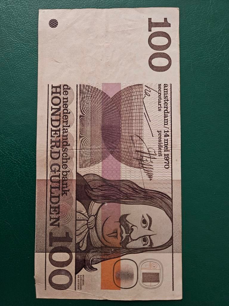 100 gulden Nederland 1970 jaar, Ophalen of Verzenden, 100 gulden, Los biljet