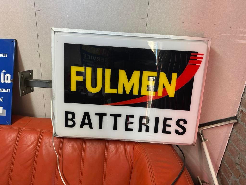 FULMEN oude reclame lichtbak, Ophalen, Gebruikt, Lichtbak of (neon) lamp