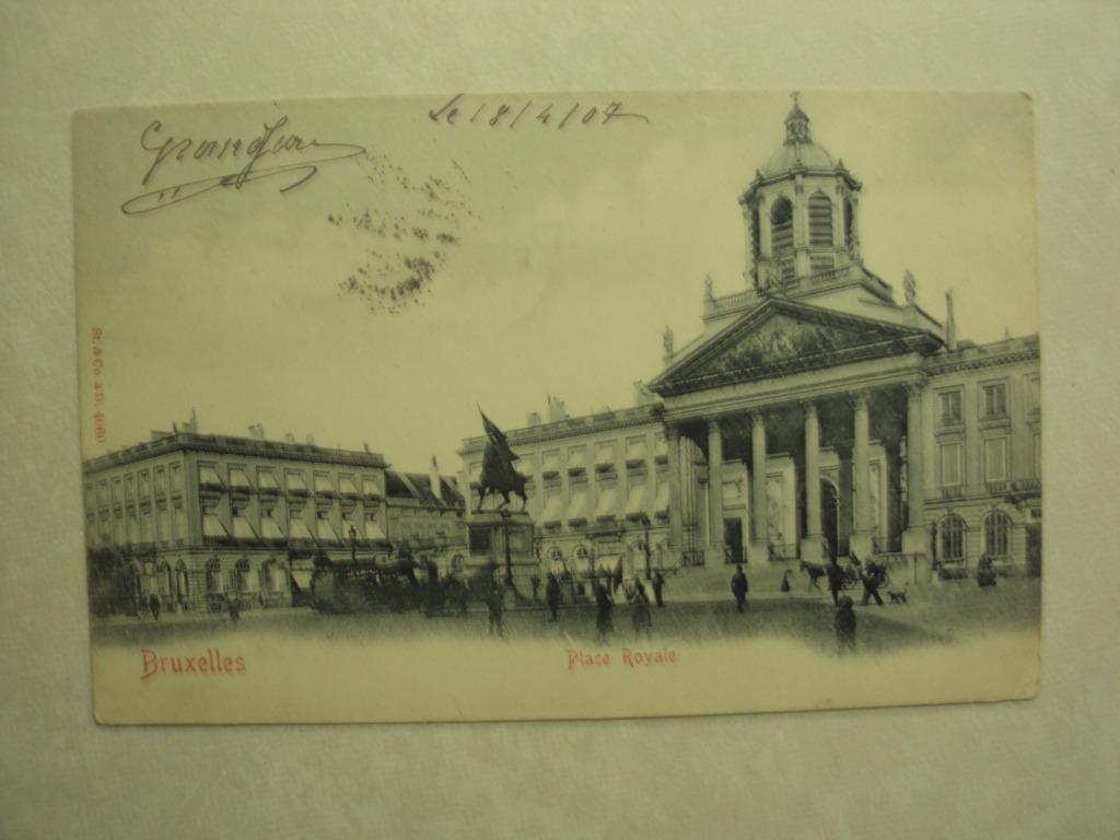 60096 - BRUXELLES - PLACE ROYALE - VERST. 1907 !! - 2 FOTO'S, Envoi