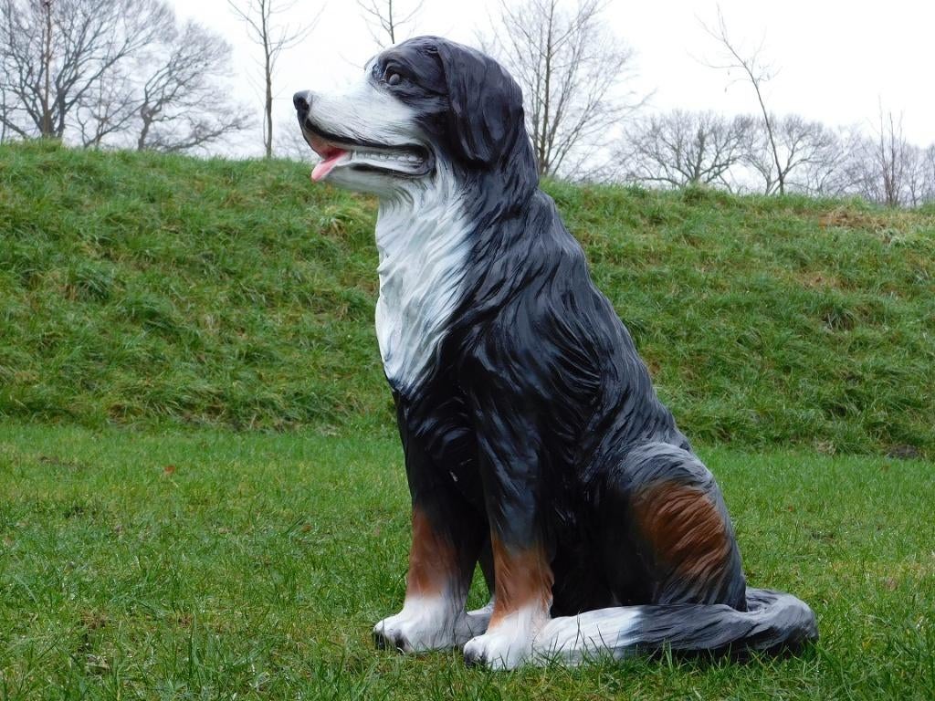 Statue de bouvier bernois - 80 cm - Polystone, Jardin & Terrasse, Statues de jardin, Animal, Synthétique, Enlèvement ou Envoi