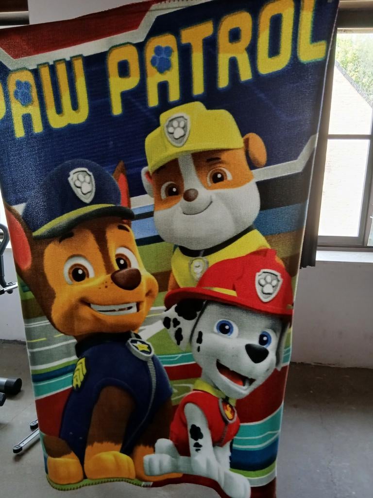Kinderflecedeken van paw patrol en kerst, Kinderen en Baby's, Ophalen, Zo goed als nieuw