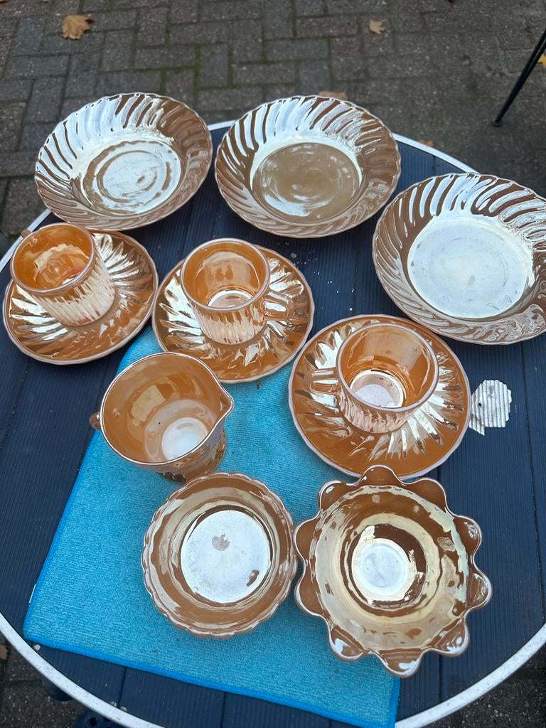Vintage porseleinen theeservies anchor hocking, Antiek en Kunst, Ophalen of Verzenden