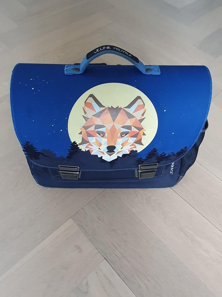 Boekentas van Jeune Premier, Ophalen, 30 tot 40 cm, Blauw, Aktetas of Boekentas
