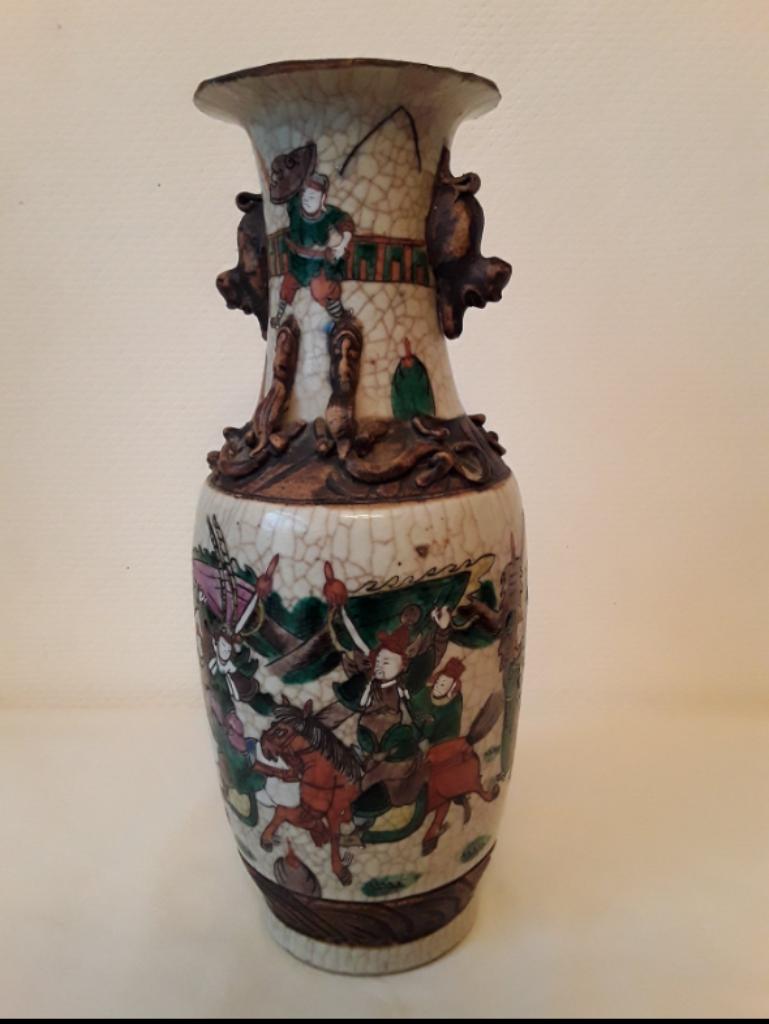 Vase (1) - Nankin - Porcelaine - Chine - Fin du XIXe siècle, Antiquités & Art, Enlèvement ou Envoi