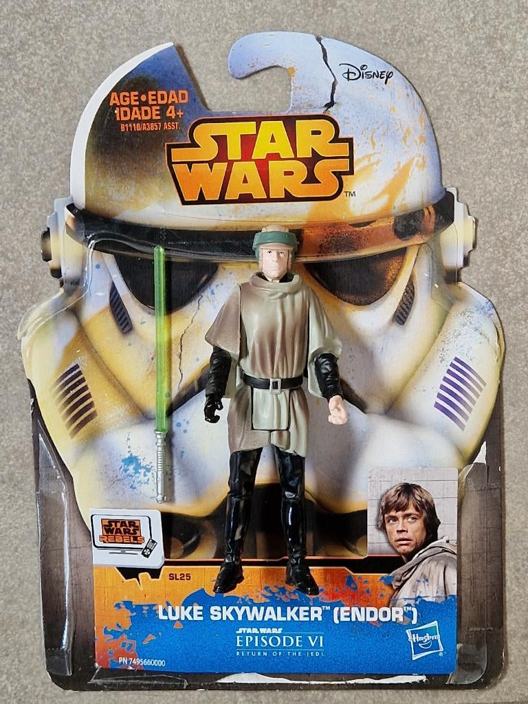 Star Wars Hasbro Luke Skywalker Endor SL25 Saga figuur, Ophalen of Verzenden, Zo goed als nieuw, Actiefiguurtje