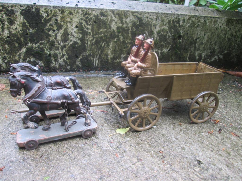 Belgische soldaten op voorraadwagen blikken speelgoed hauser, Verzamelen, Ophalen of Verzenden