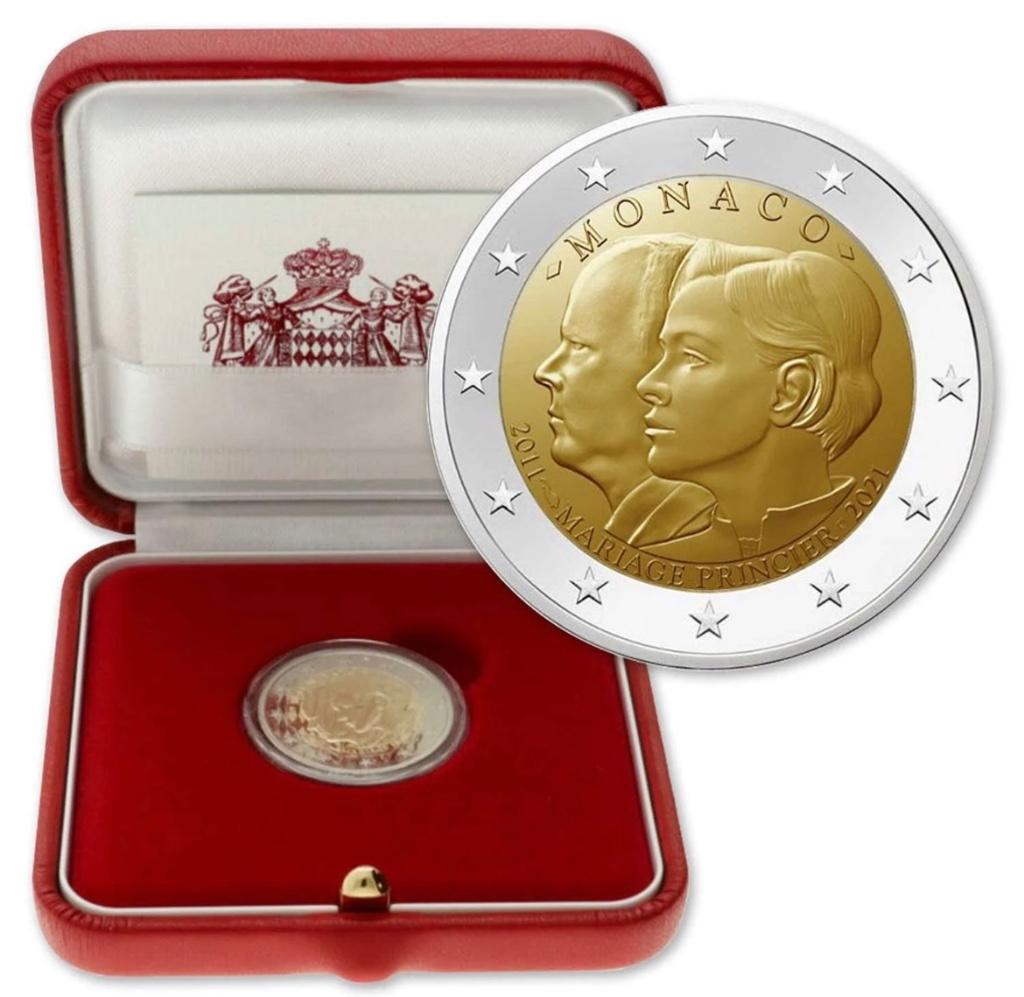 2€ Monaco 2021 proof, Ophalen of Verzenden, Monaco, 2 euro, Losse munt