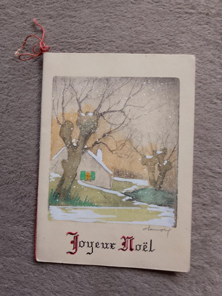 Oude kerstkaart 1953, Verzamelen, Verzenden