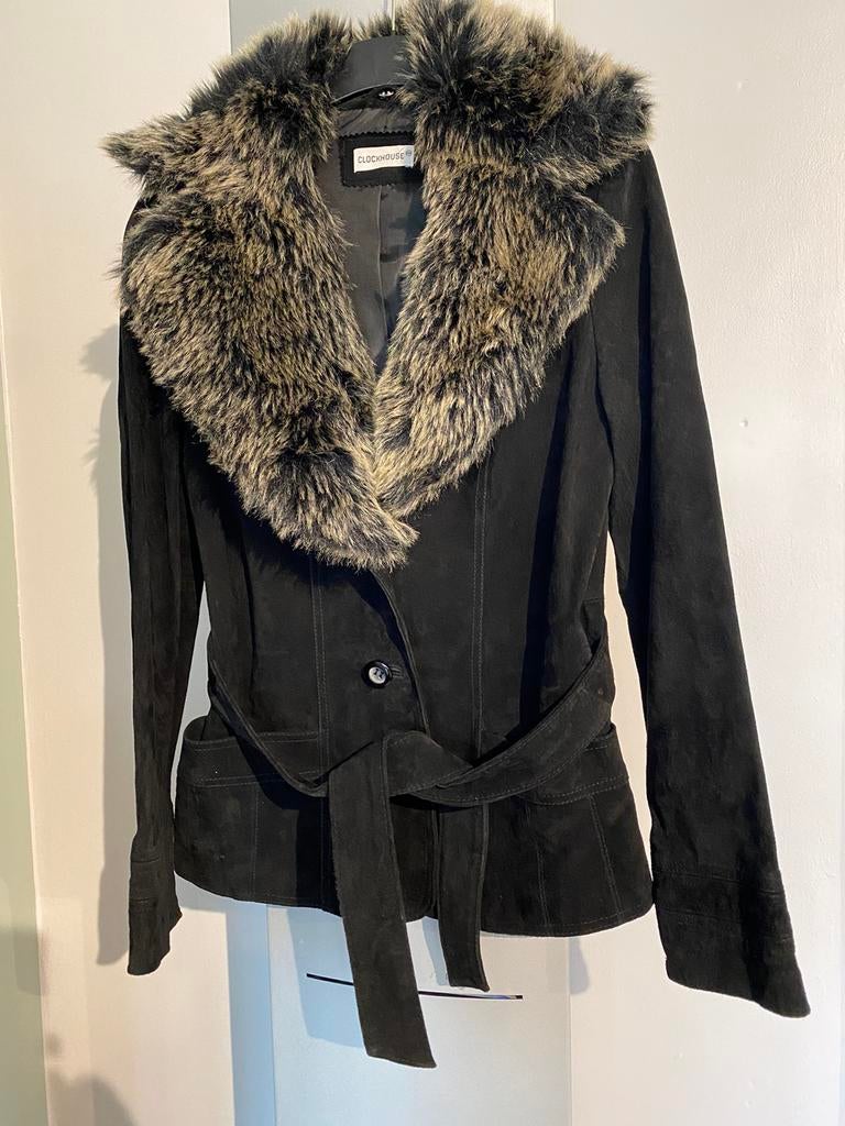 Nieuw Clochouse leer/nubuck jack maat S, Nieuw, Zwart