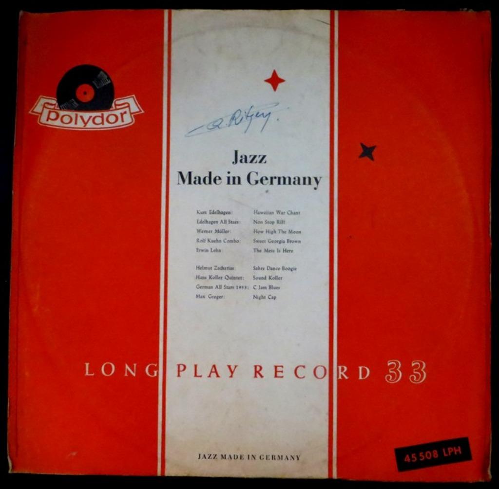 10 " VINYL - Various ‎Artists– Jazz, Made In Germany, Envoi, Utilisé, 10 pouces, Jazz