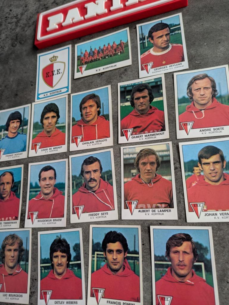 PANINI FOOTBALL 78 KV KORTRIJK  17 STICKERS 1978 voetbal, Verzenden, Zo goed als nieuw