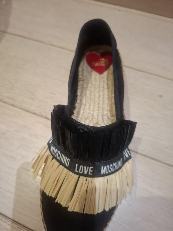 Chaussures pour dame de la marque Moschino, Ophalen, Espadrilles, Zwart, Nieuw
