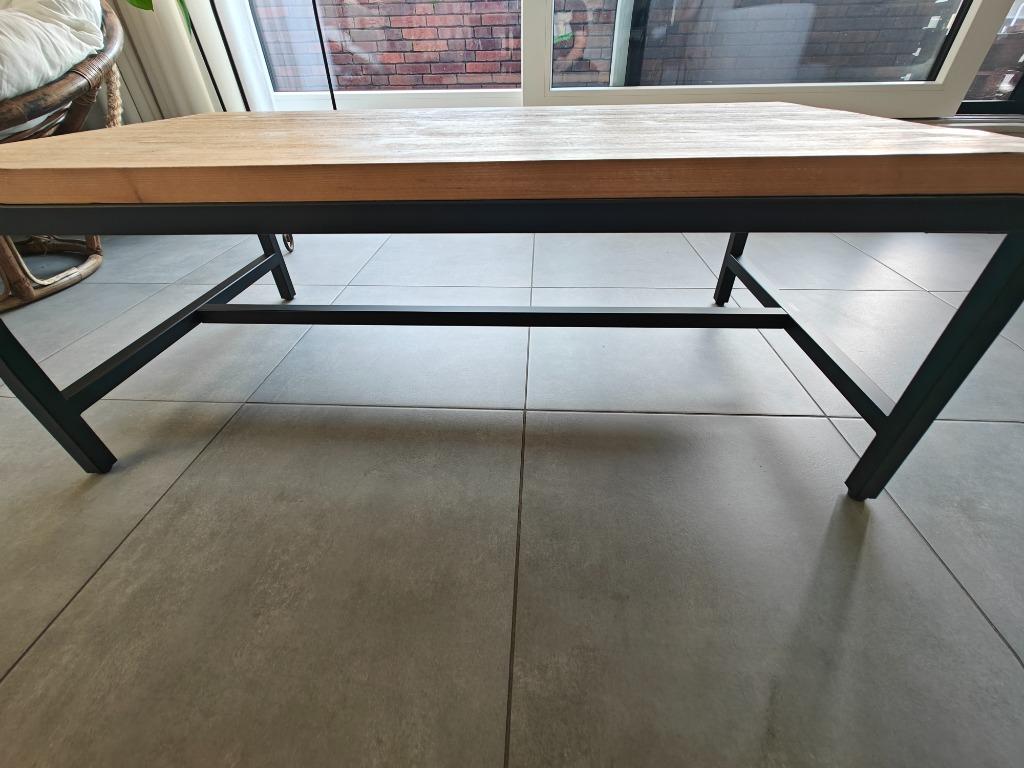 Industriële salontafel 129x69 cm, 100 tot 150 cm, 50 tot 100 cm, Zo goed als nieuw, Minder dan 50 cm